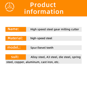 HSS dişli kesici Involute dişli freze kesicisi yüksek hızlı çelik freze kesicisi dişli kesme aletleri - Product Image 5