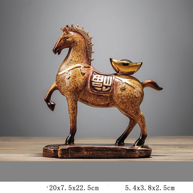 Brown stallion figurine