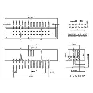 Connettori Pin <span class=keywords><strong>Header</strong></span> SMD SMT 2.54mm 2.0mm 1.27mm, Socket Femmina Maschio DC3 IDC Dritto e ad Angolo Retto per Arduino <span class=keywords><strong>Raspberry</strong></span> <span class=keywords><strong>Pi</strong></span> - Product Image 2