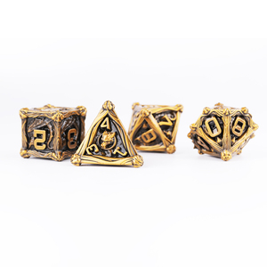D & d Metal zar seti DND RPG oyunu 7 adet Polyhedral Metal zar seti masa oyunu Dnd zar seti - Product Image 6
