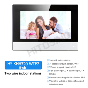 Original Hik oem ds-kh6320-wte2 visión de 2 puerta sistema de intercomunicación ds-kis602 ds-kis202 video de la puerta teléfono video de la puerta