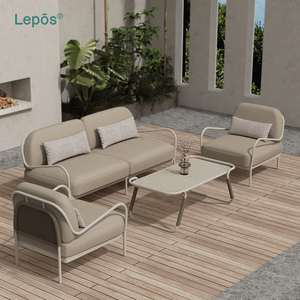 Hiện đại nhôm ngoài trời bảng phụ không thấm nước & chống gỉ đồ nội thất sân vườn Bàn cà phê với thiết kế dệt dây tự nhiên - Product Image 6