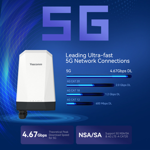 5G ODU เราเตอร์เครือข่ายรอบทิศทางเสาอากาศกลางแจ้ง CPE ถ่ายทอดสดการเดินทางแบบมีสาย WEP 2.4G ช่องใส่ซิมการ์ดไฟร์วอลล์ - Product Image 4