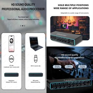 Multifunctional <strong>Audio</strong> <strong>Interface</strong> Sound Card for Wholesales Recordio Sound Card