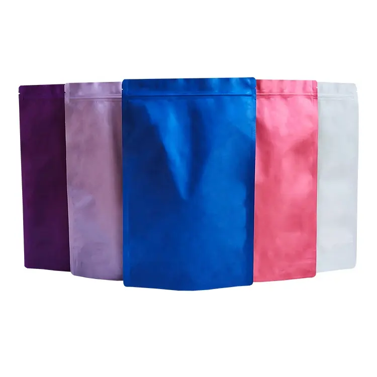 Food Candy Cookies Packaging Bag Matte Zip Lock Stand Up Pouch Colorful Aluminum Foil Plastic Mylar Bag