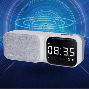 Lonvel 5 en 1 reloj despertador Digital multifuncional portátil RGB luz nocturna altavoz inalámbrico Mini entrada AUX incluye Radio - Product Image 4