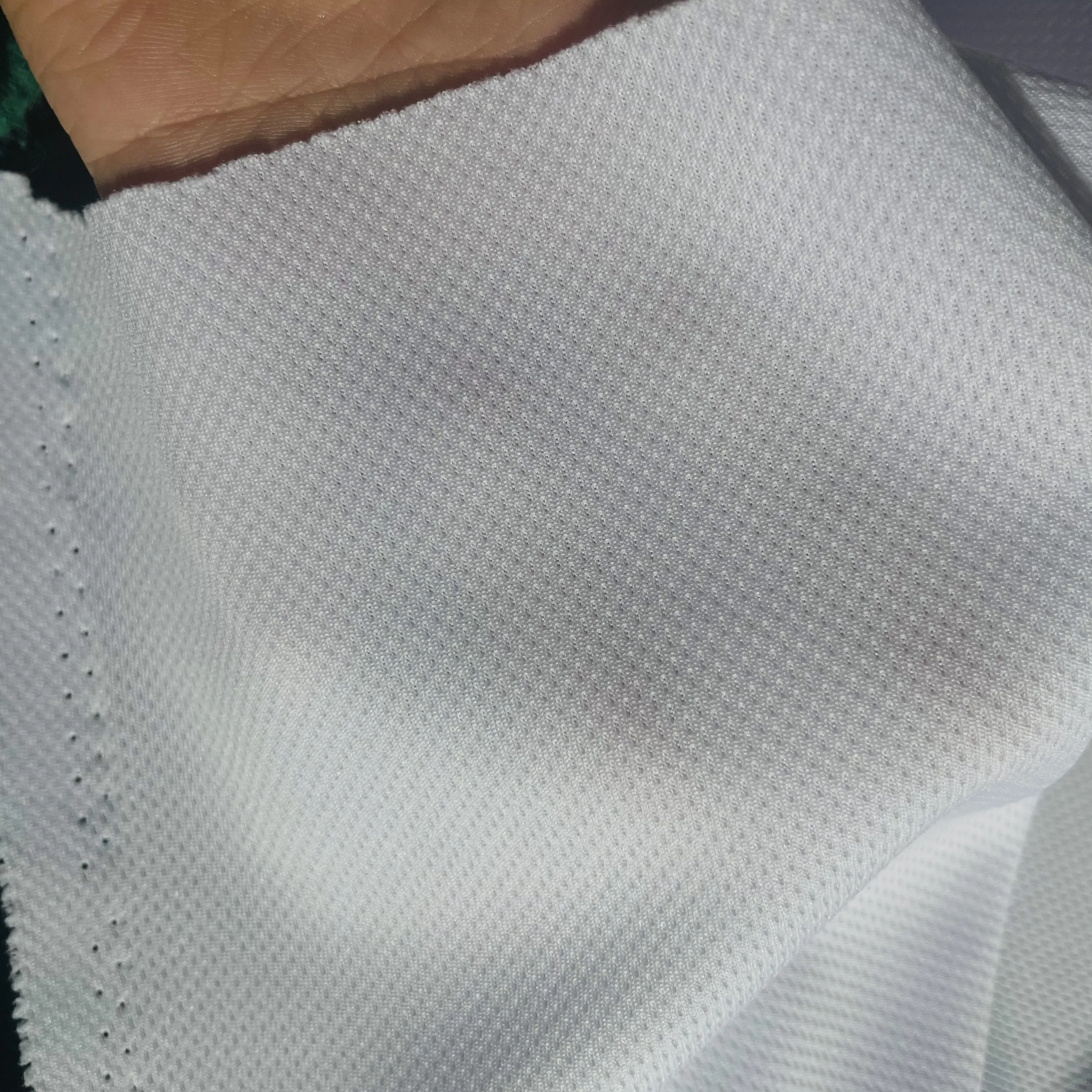 100% Polyester Gebreide Interlock Mesh Print Sublimatie Stof Groothandel Blanco Witte Stof Voor Sport