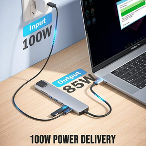 具有4K HDMI兼容性的8合1 USB C集线器扩展坞USB 3.0适配器C型分离器计算机配件 - Product Image 6