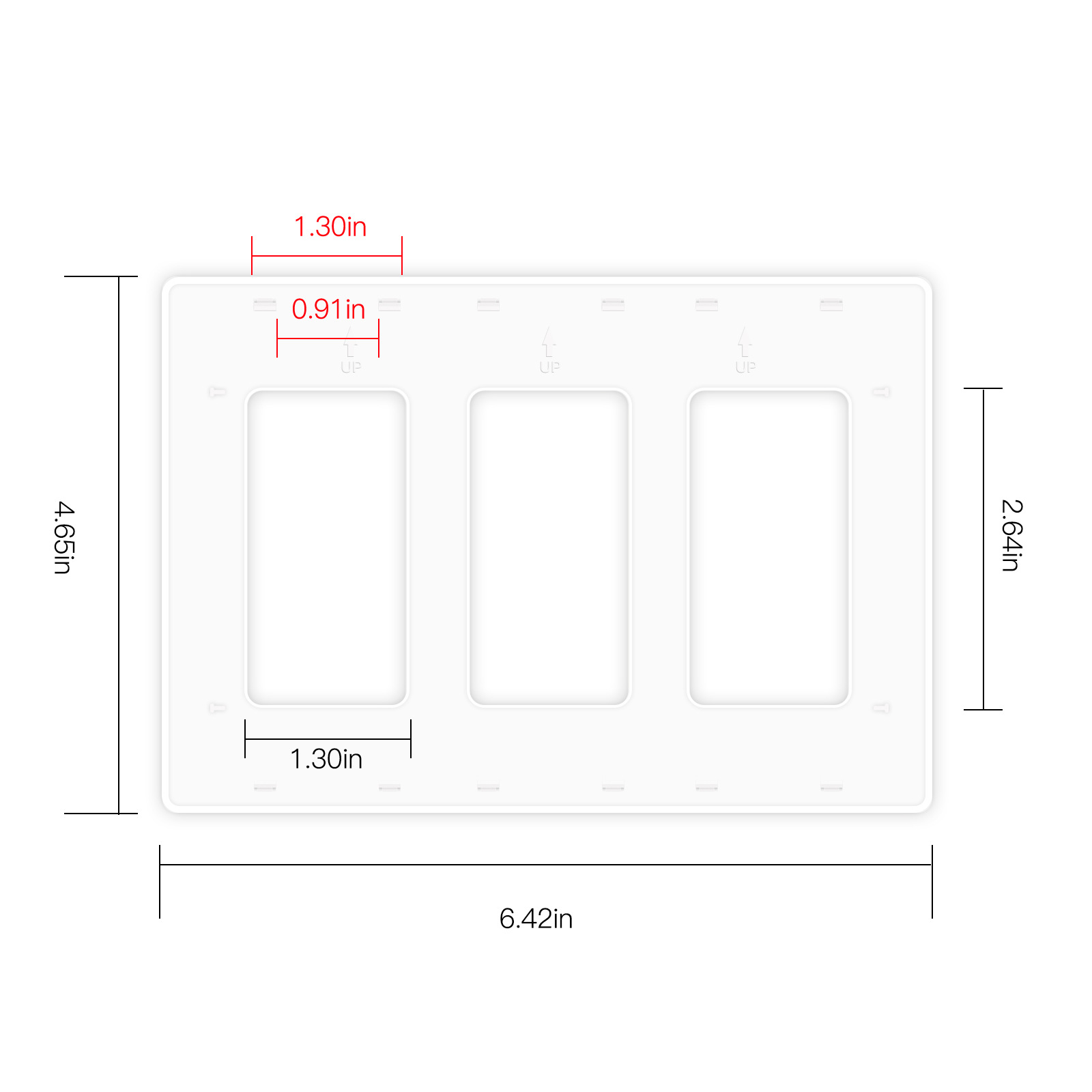 3-way white panel