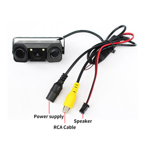 Three-in-One Car LED Parking <strong>System</strong> Reverse <strong>Backup</strong> Camera Waterproof Rearview Mirror Speaker AHQ Image <strong>Sensor</strong> Plastic Vehicles - Product Image 4