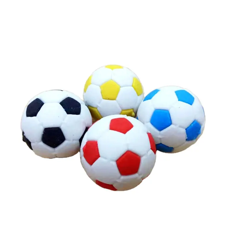 Gomas de borrar de balón de fútbol para niños, miniaturas de fútbol, adornos, recuerdo, regalos para cumpleaños, Copa del Mundo, fiesta