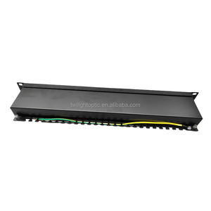 1U 19 "RJ45 6类STP 24端口配线架RJ45网络梯形插孔配线架安装，带电缆管理器 - Product Image 2