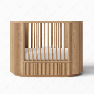 Ferly hiện đại soild gỗ bé nôi không độc hại kết thúc chuyển đổi thiết kế cho Toddler Nursery đồ nội thất - Product Image 3