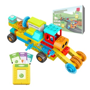 117 pezzi di blocchi di costruzione di veicoli per l'ingegneria logica dello stelo giocattolo da te assemblare con blocchi di ingranaggi di programmazione basati su schede - Product Image 1