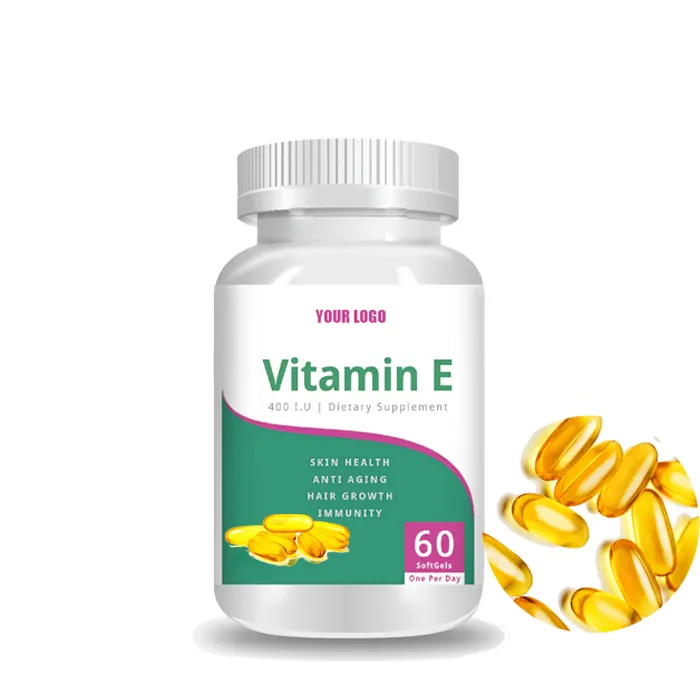 OEM chế độ ăn uống Vitamin E dầu chăm sóc da bổ sung tóc Vitamin E viên nang