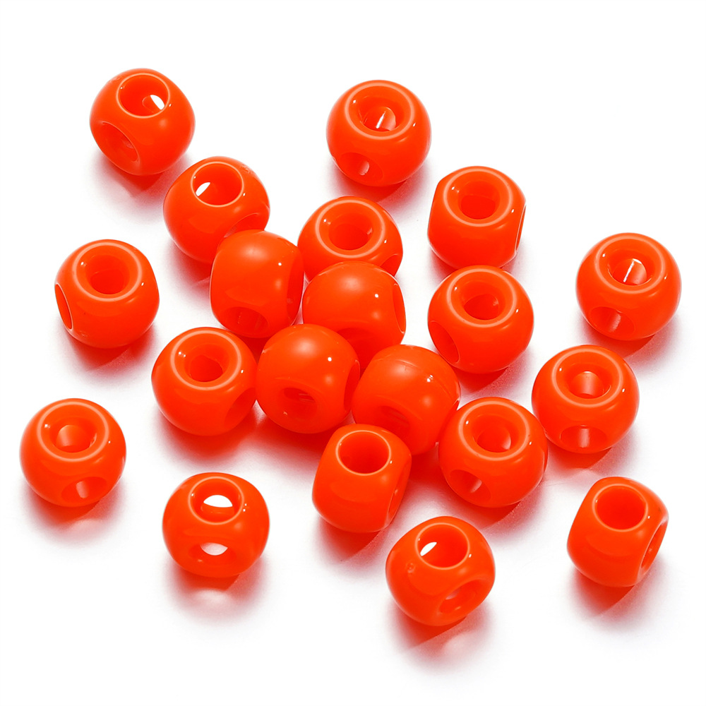ลูกปัดอะคริลิคสี่ทาง - สีส้ม