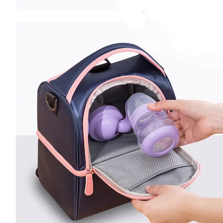 EVA emziren şişeleri soğutucu çanta göğüs pompası taşıma çantası sırt çantası hemşirelik anneler için 6 şişe saklama çantası uyar