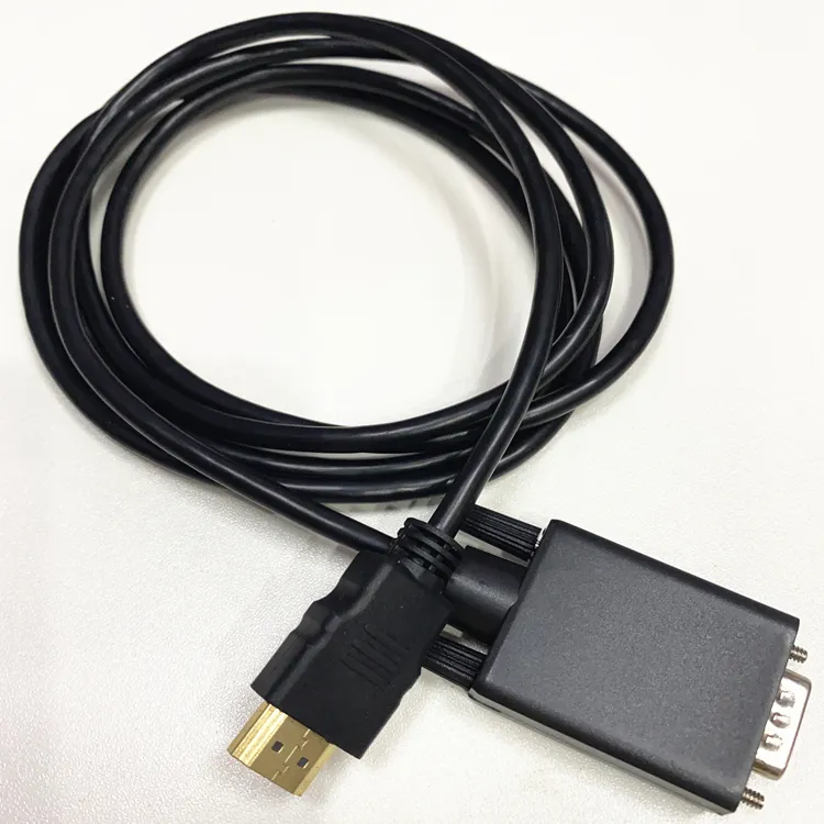 1,8 M HD MI zu VGA-Adapter kabel Vergoldeter Adapter 1080P HDMI-Stecker zu VGA-Stecker Video konverter kabel