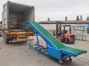 Transportador de cinta inclinado tipo Z de carga y descarga de contenedores de camiones automático certificado CE para almacén, fábrica y tienda