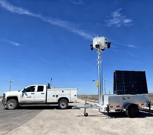 หอตรวจสอบที่จอดรถเปิดโล่งระบบรักษาความปลอดภัยพลังงานแสงอาทิตย์กล้องไร้สาย360สำหรับรถพ่วง - Product Image 1