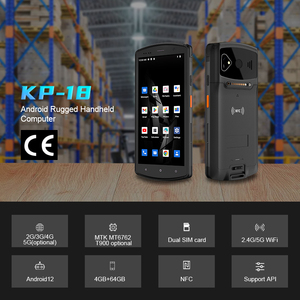 KINGTOP Rfid Pda 5.7インチ5GネットワークハンドヘルドスマートフォンハンドヘルドPDAバーコードスキャナー付きAndroid 12.0 PDA ANDROID KP18