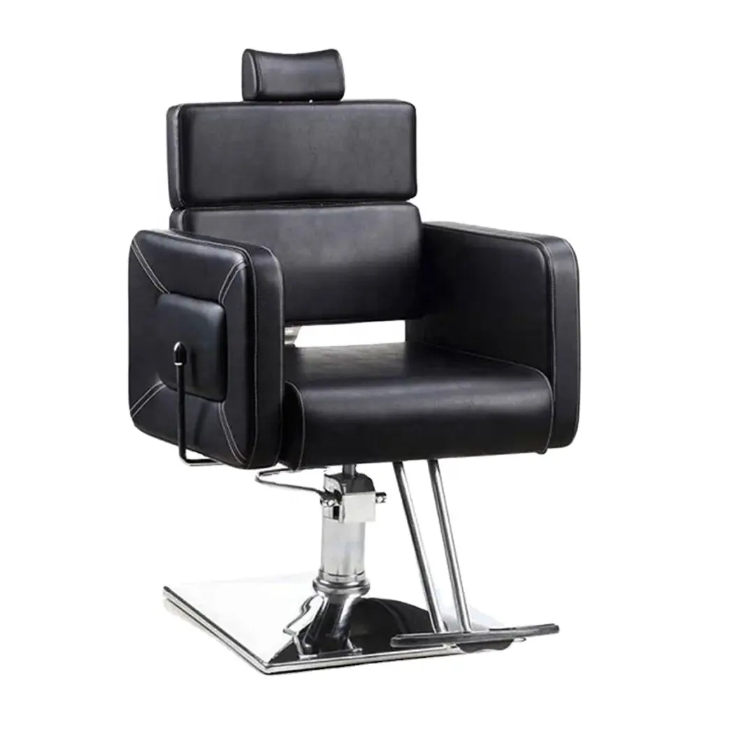 New Style Black Barber Chair Luxury Hair Salon Waiting Hairdressing Furniture Heavy Duty Chairs