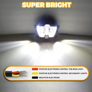 ไฟ LED 5นิ้วพร้อมไฟส่องสว่าง3ด้านสีฟ้า30วัตต์อุณหภูมิ6000K อุปกรณ์ตกแต่งรถยนต์ - Product Image 2