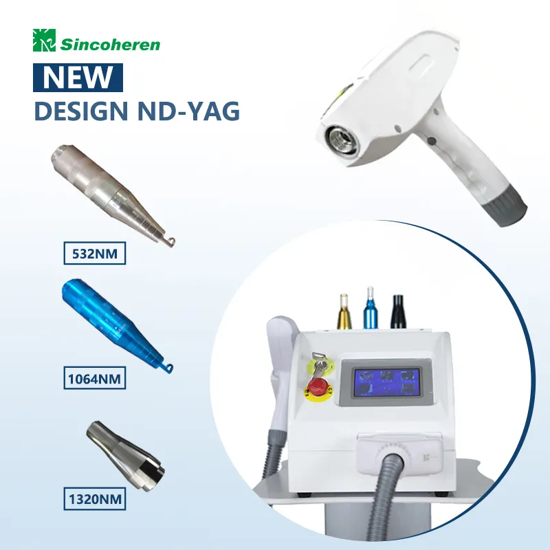 Professionale Q Switched Nd Yag Laser Tattoo Removal Machine Carbon Power 532nm 1064nm Nd Yag Laser