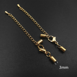 不锈钢端Capps扣钩绳延伸延长链连接器，用于DIY珠宝制作 - Product Image 4