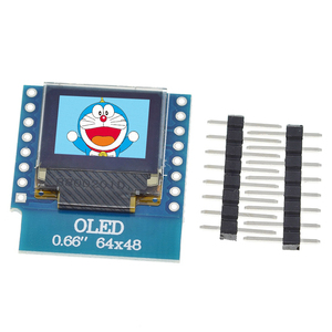 TZT 0,66 Zoll OLED-Anzeige modul für WEMOS D1 MINI ESP32-Modul Arduino AVR STM32 64x48 0,66 "LCD-Bildschirm IIC I2C OLED