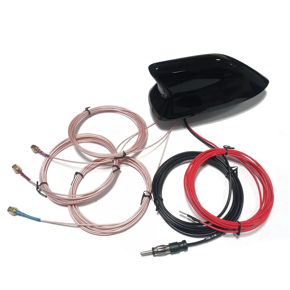 JCM072W 4 in 1 IATF16949 GPS/GNSS AM/FM 4G LTE 와이파이 조합 안테나 자동차 지붕 상어 지느러미 안테나 나사 장착