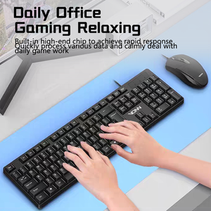 Suministro de fábrica Combo de teclado y mouse con cable para computadora portátil Computadora de escritorio Oficina O USO COMERCIAL