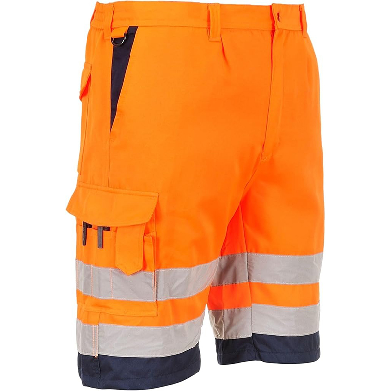 HI vis slim fit shorts naranja