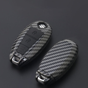 New Style Großhandels preis Remote Keyless ABS Silikon Kohle faser Schlüssel abdeckung Fall Shell 2/3 Tasten für Suzuki - Product Image 4