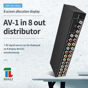 Video Audio <strong>Splitter</strong> 1input 8output AV <strong>8</strong> Way RCA 1x8 8ports CVBS Hifi Audio - Product Image 1