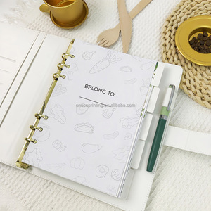 Formato carta personalizzato stampa anello raccoglitore rimovibile con copertina rigida in bianco per libri di ricette da scrivere nelle proprie ricette - Product Image 2
