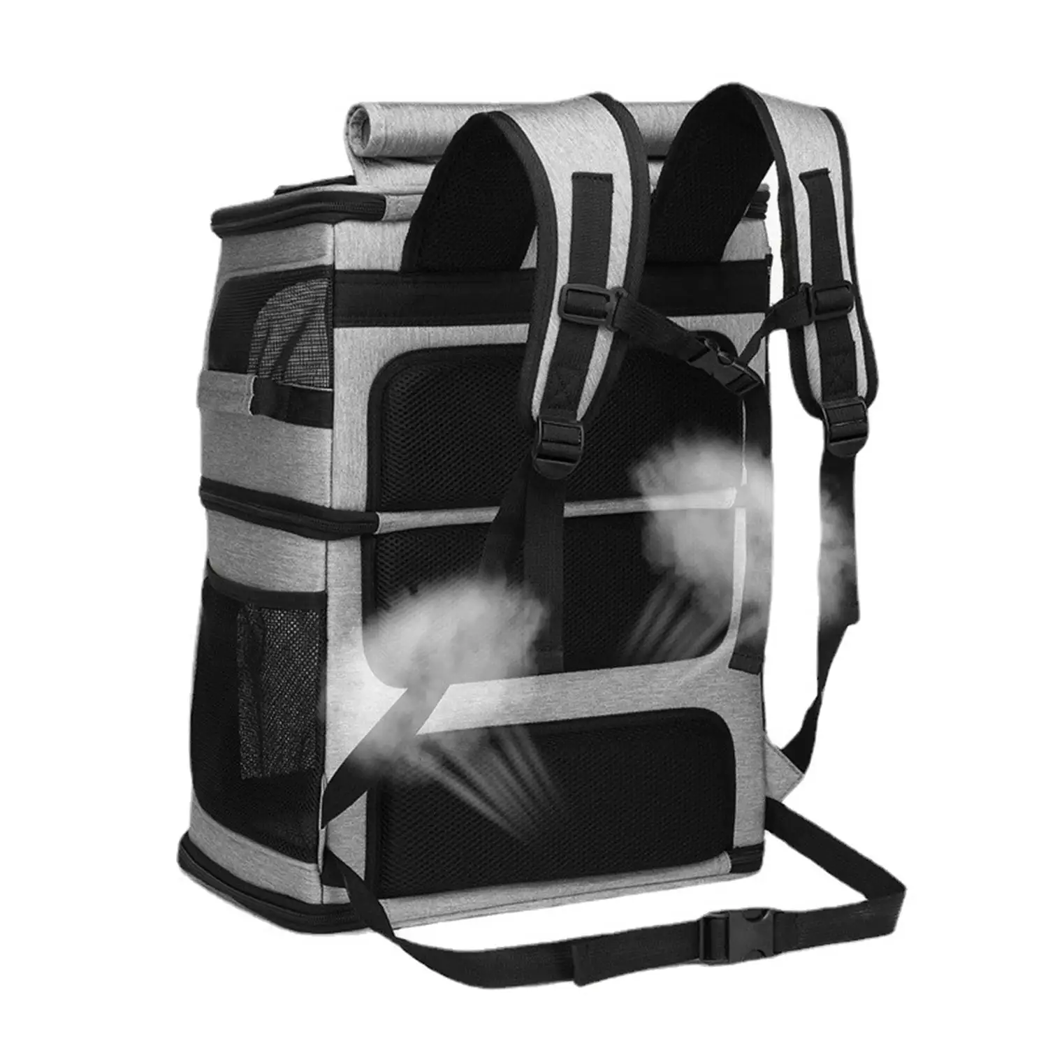 Double Layer outdoor travel cat dog carrier pet bag cat dog shoulder backpack bag