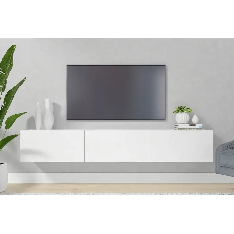 Grand meuble de rangement mural pour meuble TV, meuble TV moderne, couleur personnalisée, meuble de salon moderne