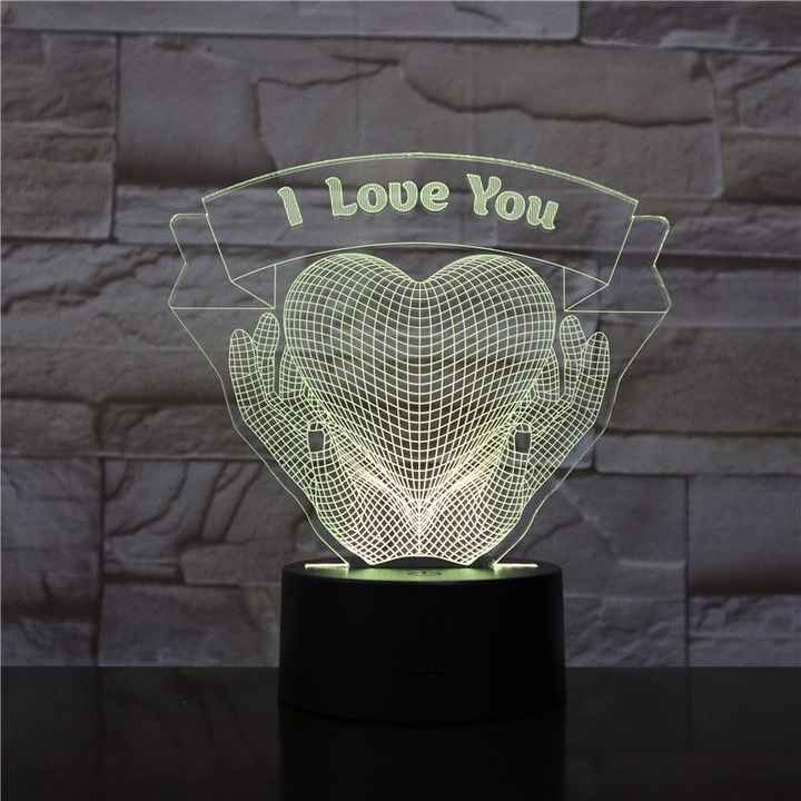 Wireless LED Lamp Room LED Table Light Desk 7 Colors 3D Lovely Table Lamp Illuination Light Designed Lamp Nightlight Room Decor