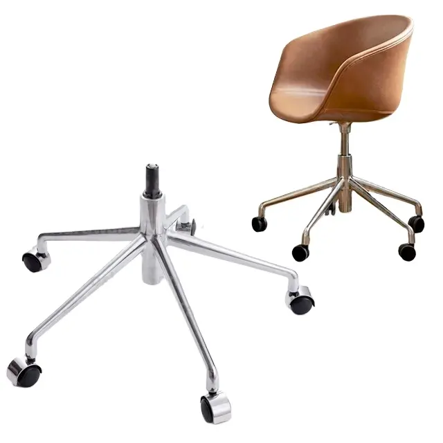 Pièces de base de chaise de bureau 5 cinq étoiles chromé cadre de meubles pieds de chaise Base pour chaises pivotantes