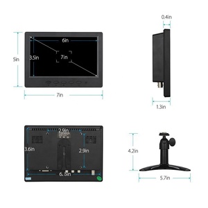 ZHIXIANDA-ordenador pequeño de 7 pulgadas para negocios, Monitor de salida de Audio LCD VGA, venta al por mayor - Product Image 6