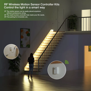 Kit de controlador de sensor de movimiento inalámbrico Detector de movimiento LED Interruptor de presencia de ocupación para control de luz de escalera - Product Image 3