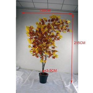 ขายส่งจริง Touch ตกแต่งฤดูใบไม้ร่วงประดิษฐ์ Maple Tree,ความสูง215ซม.ประดิษฐ์ต้นไม้ Bonsai - Product Image 2