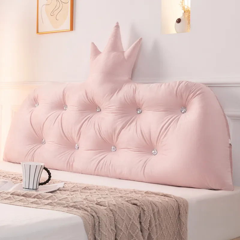 Top Selling New Design Bedroom Dormitory Bed Backrest Artifact Princess Crown Bedside Cushions