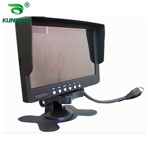 Monitor de pantalla LCD TFT de 7 pulgadas para coche, pantalla de visión trasera de 4 vías para cámara de respaldo de visión trasera inversa, pantalla de escritorio para coche, camión, TV