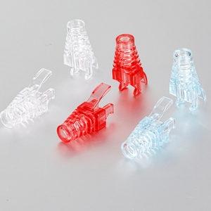 CAT6 /CAT5e Data Ethernet <strong>Network</strong> RJ45 Terminated Strain Relief Boots Latch Protection Color Coded 100-Pack - Product Image 1
