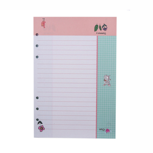 A5 # 9-F Cornell line note color Pack Recargas de cuaderno espiral de colores Papel de carpeta de diario de 6 agujeros para páginas interiores de planificador - Product Image 1
