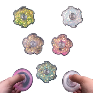 Chảy long lanh hoa đám mây hình ngón tay Spinner cô gái món quà cung cấp trẻ em căng thẳng cứu trợ trong suốt Fidget Spinners - Product Image 1