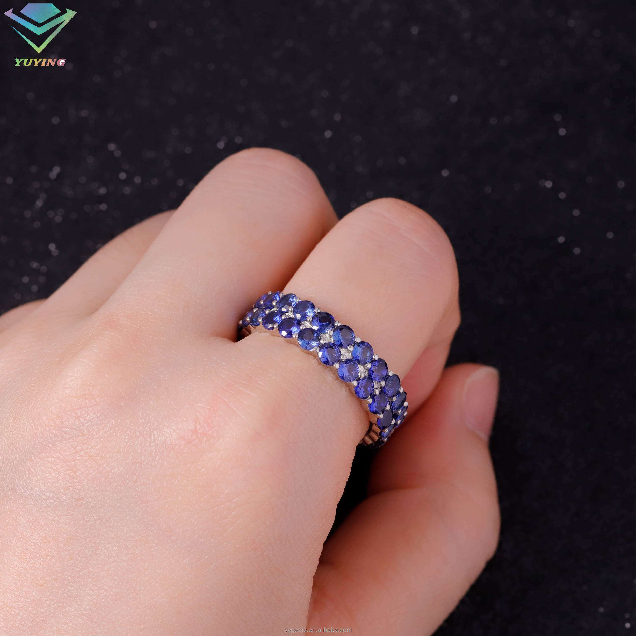 แหวนเพชรแล็บสีน้ำเงิน