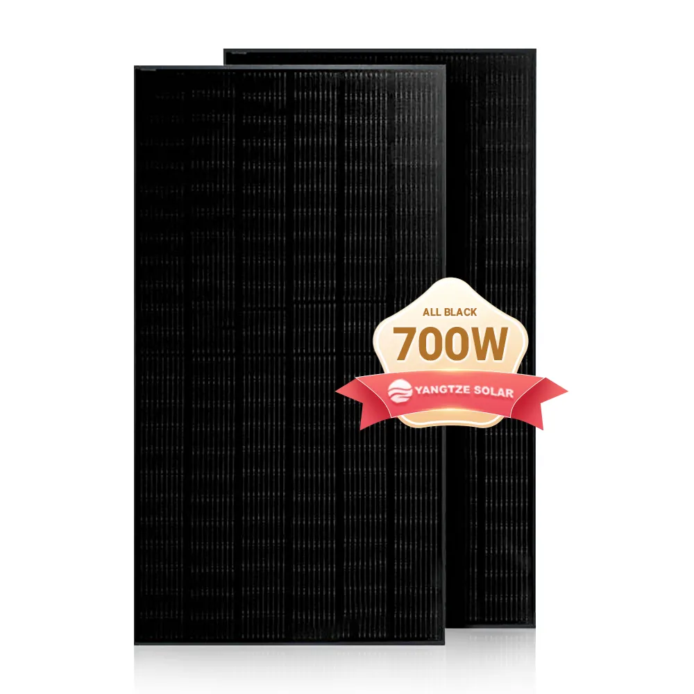 يانغتسي 700 وات وحدة لوحة طاقة شمسية أحادية البلورية حجم 182mmx182mm نظام الطاقة ألواح الطاقة الشمسية لمجموعة خلية شمسية شحن